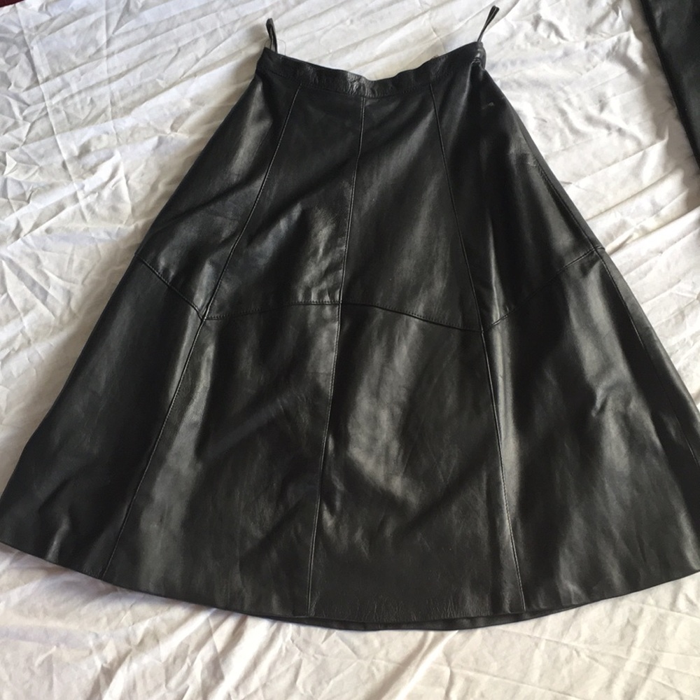 Vintage Genuine Leather Skirt